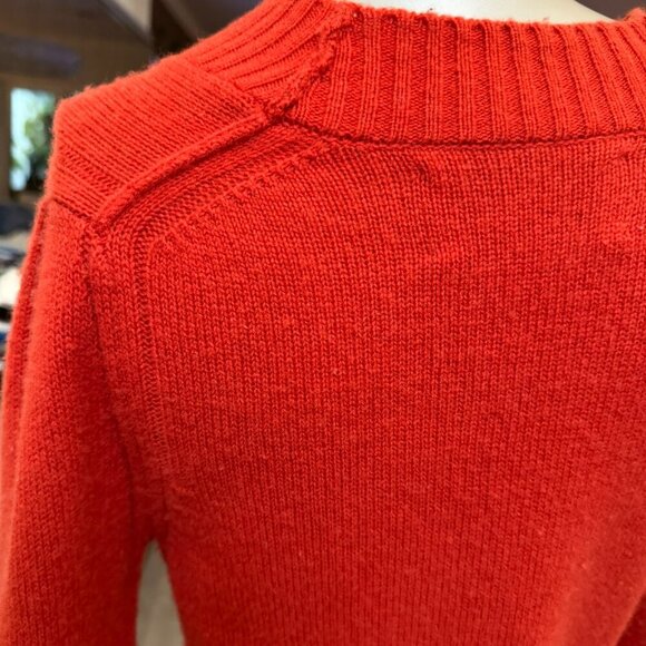 Brochu Walker Eton Layer Crew Long Sleeve Sweater Orange Size S - Picture 2 of 6